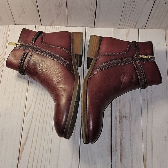 Pikolinos Royal NAW4D-8908 Garnet Leather Ankle Booties Boots sz 36 - Picture 8 of 12